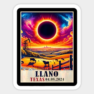 Llano Texas Total Solar Eclipse 2024 Totatily Sticker